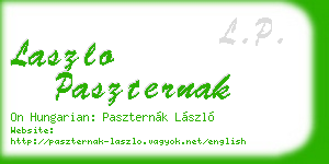 laszlo paszternak business card