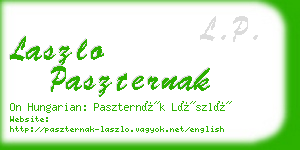 laszlo paszternak business card